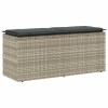 VidaXL Bancă de grădină cu pernă Gri deschis 110x40x44 cm Poly Ratan 4104150