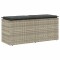 vidaXL Bancă de grădină cu pernă Gri deschis 110x40x44 cm Poly Ratan 4104150