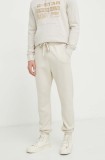 G-Star pantaloni de trening culoarea bej, uni
