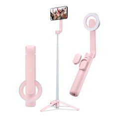 Selfie stick compatibil magsafe, 67cm spigen, misty rose foto