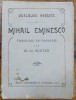 Mihail Eminesco , Poestraduites en francais par Al.Gr. Soutzo , 1911, Brosata