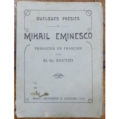 Mihail Eminesco , Poestraduites en francais par Al.Gr. Soutzo , 1911