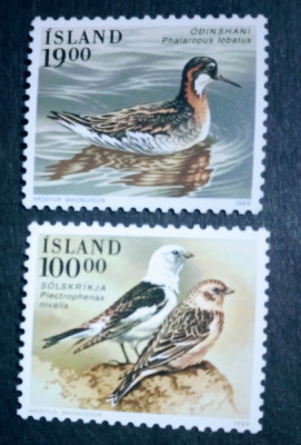 Islanda 1989 rațe, păsări fauna serie 2v neștampilata foto