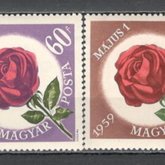 Ungaria.1959 1 Mai ziua muncii:Flori-Trandafiri DF.151