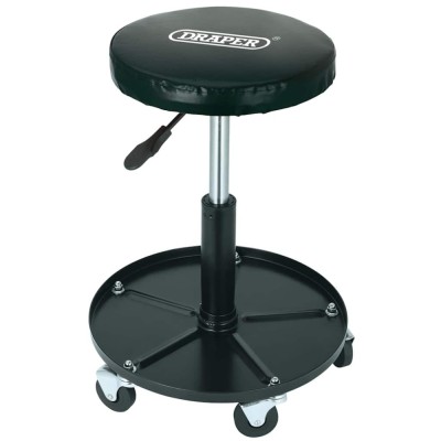Draper Tools Scaun de lucru reglabil, negru foto