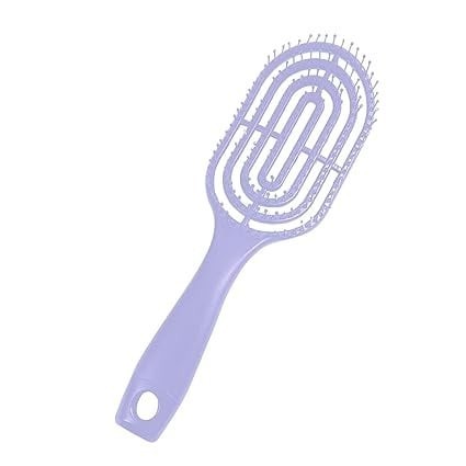 Perie de par profesionala, ventilata, anti-incalcire, forma ovala, cu peri flexibili si maner ergonomic, pentru uscare rapida si coafare zilnica, mov