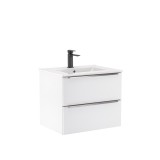 Masca Chiuveta Baie Leziter Vario Trim 60, Alb, cu Lavoar Ceramica, 60x52x46cm, Suspendata, Sertar Soft-Close