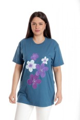 Bluza Dama, Albastru cu Pictura Murala II - M