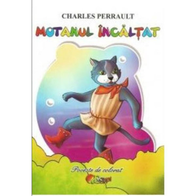 Motanul incaltat. Carte de colorat A5 - Charles Perrault foto