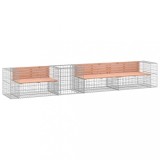 Cumpara ieftin Banca de gradina &amp; cos gabion, lemn masiv Douglas