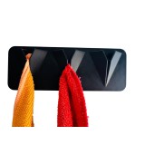 Suport Lavete Triplu &ndash; Design Modern, Negru Mat