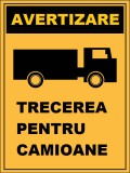 Placuta pentru trecerea pentru camioane
