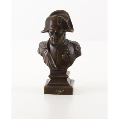 Napoleon -statueta din bronz pe un soclu din marmura FA-70 foto