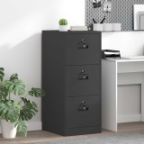 vidaXL Dulap pentru Fișiere cu sertar cu raft Negru 44 x 50 x 106.5 cm 891598
