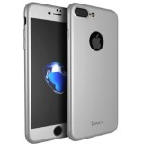 Cumpara ieftin Husa FullBody MyStyle IPAKY Originala Silver pentru Apple iPhone 8 Plus ,acoperire completa 360 grade cu folie de protectie gratis