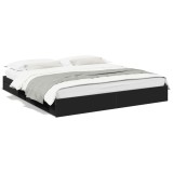 VidaXL Cadru de pat cu sertare, negru, 180x200 cm, lemn prelucrat 3280637