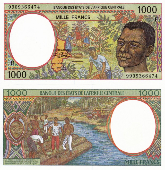 STATELE CENTRAL AFRICANE (REPUBLICA CENTRAFRICANA) 1.000 francs 2000 UNC!!!