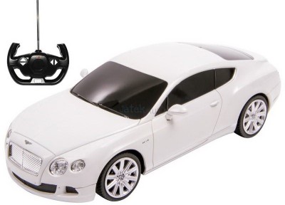 MASINA CU TELECOMANDA BENTLEY CONTINENTAL GT ALB CU SCARA 1 LA 24 SuperHeroes ToysZone foto