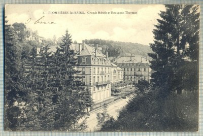 AD 359 C. P. VECHE - PLOMBIERES-LES-BAINS -GRAND HOTEL-FRANTA-MESAJ IN ROMANA foto