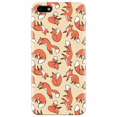 Husa silicon pentru Huawei Y5 2018, Red Foxes foto