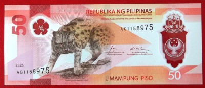 FILIPINE 50 piso 2025 polimer UNC necirculata ** foto