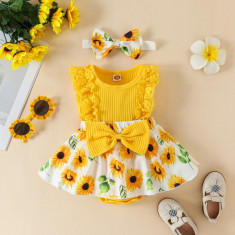 Rochita body galbena - Sunflower (Marime Disponibila: 3-6 luni (Marimea 18