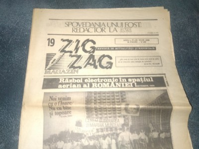 ZIARUL ZIG ZAG NR 19 1990 foto