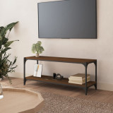 Comoda TV, stejar maro, 100x33x41 cm, lemn prelucrat si otel GartenMobel Dekor, vidaXL