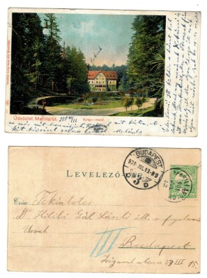Marilla, Marila, Caras-Severin 1908 - Ilustrata litho circulata foto