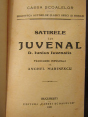 SATIRELE LUI JUVENAL ( D. IUNIUS JUVENALIS ) , 1922 foto