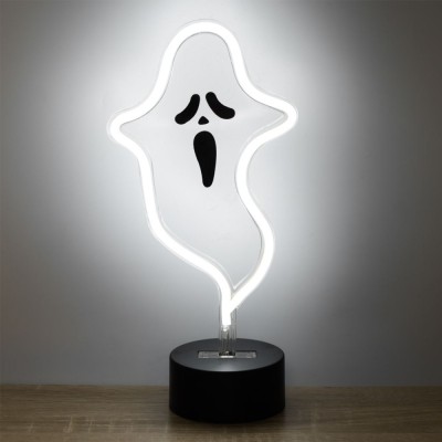Lampa LED Neon, Model Fantomă, Alb, 13.5x8.5x28cm, Fără Baterii Incluse foto