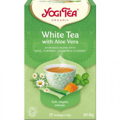 Ceai bio alb cu aloe vera, 17 pliculete 30.6g Yogi Tea
