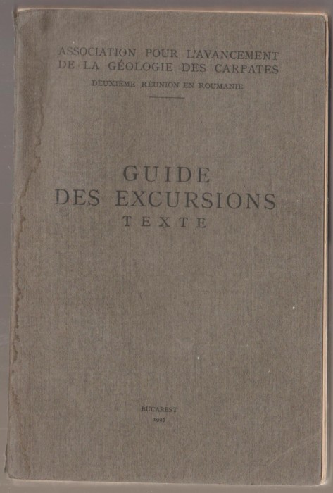 Guide des excursions. Texte - Ghidul excursiilor - Muntii Carpati (1927)