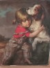 Fata cu cățelul.Francisco Ribera Gomez, Animale, Ulei, Altul