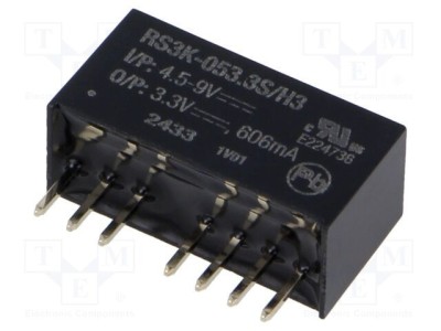 Convertor DC/DC 3W RECOM 4,5-9VDC la 3,3VDC 910mA foto