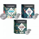 Kit degustarea cafea capsule biodegradabile, 30 de capsule compatibile Nespresso, La Capsuleria