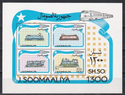 Somalia 1994 - Locomotive, Bloc, MNH foto