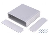 Carcasă aluminiu gri AKG 105x100x30 mm