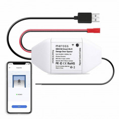 Kit Smart Meross pentru control usa garaj actionare electrica WiFi Alb foto