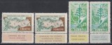 Turcia 1957 - Aniversarea a 100 de ani de la &Icirc;nvățătura Silvică, 2 Serii cu Tabsuri diferite, MNH, Nestampilat