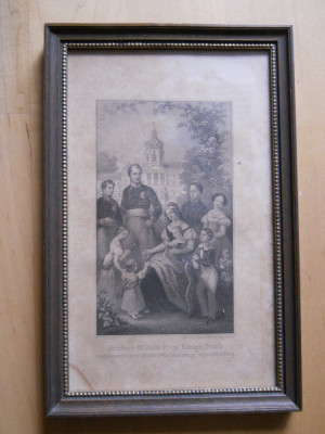 Sase gravuri sec.19,P C Geissler desen,Karl Meyer Kunstanstalt gravat,inramate foto