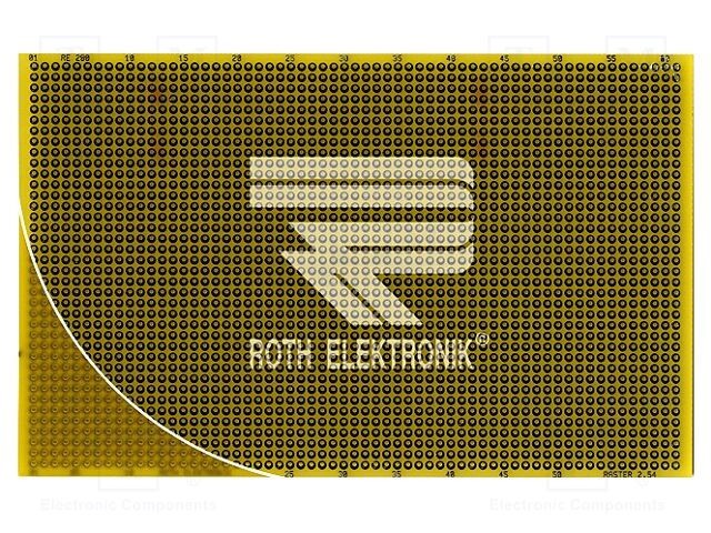 Placă universală singură faţă ROTH ELEKTRONIK GMBH, W: 100mm, L: 160mm