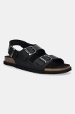 Scholl sandale de piele GASTON barbati, culoarea negru, F311981004