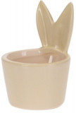 Suport pentru ou Rabbit ears, 5.5x6x7.5 cm, dolomit, galben, Excellent Houseware