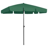 Cumpara ieftin Umbrela de soare de plaja, verde, 200x125 cm