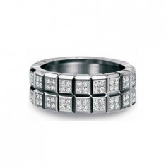 Inel Chopard - Ice Cube, din aur alb 18K cu diamante, original foto