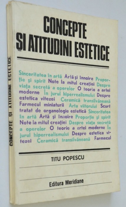 Concepte si atitudini estetice - Titu Popescu