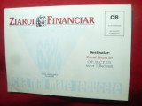 Carte Postala - Vaucer - Reclama Ziarul Financiar 2003, Necirculata, Printata