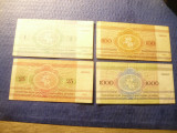 4 Bancnote Belarus 1992 de 1 , 25 , 100 si 1000 ruble ,cal. f.buna