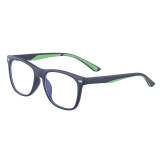 Cumpara ieftin Ochelari cu lentile de protectie pentru calculator, pentru copii, lentile policarbonat, albastri inchis cu verde